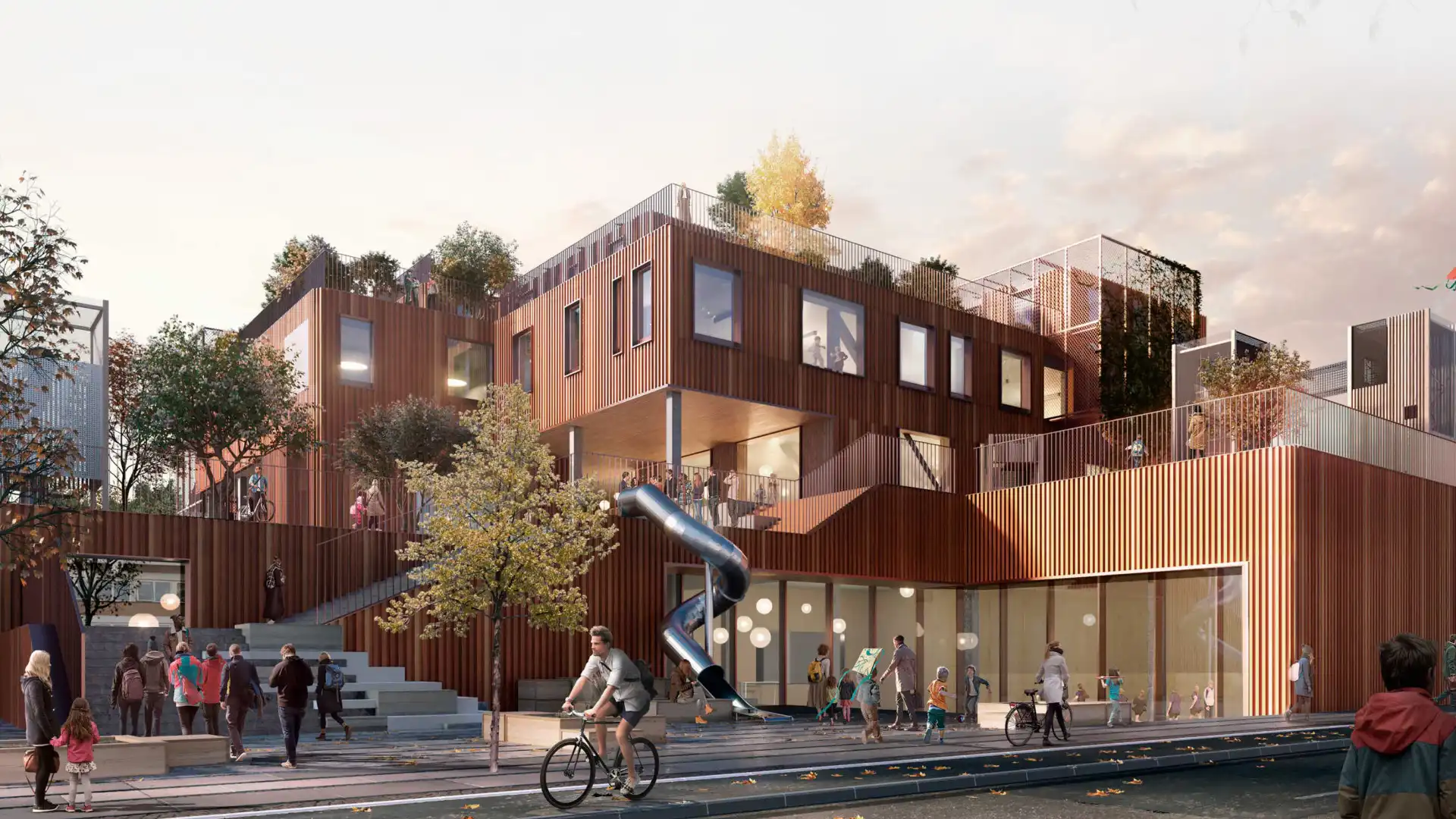 Skolebyggeri med tekniske installationer projekteret af SORI